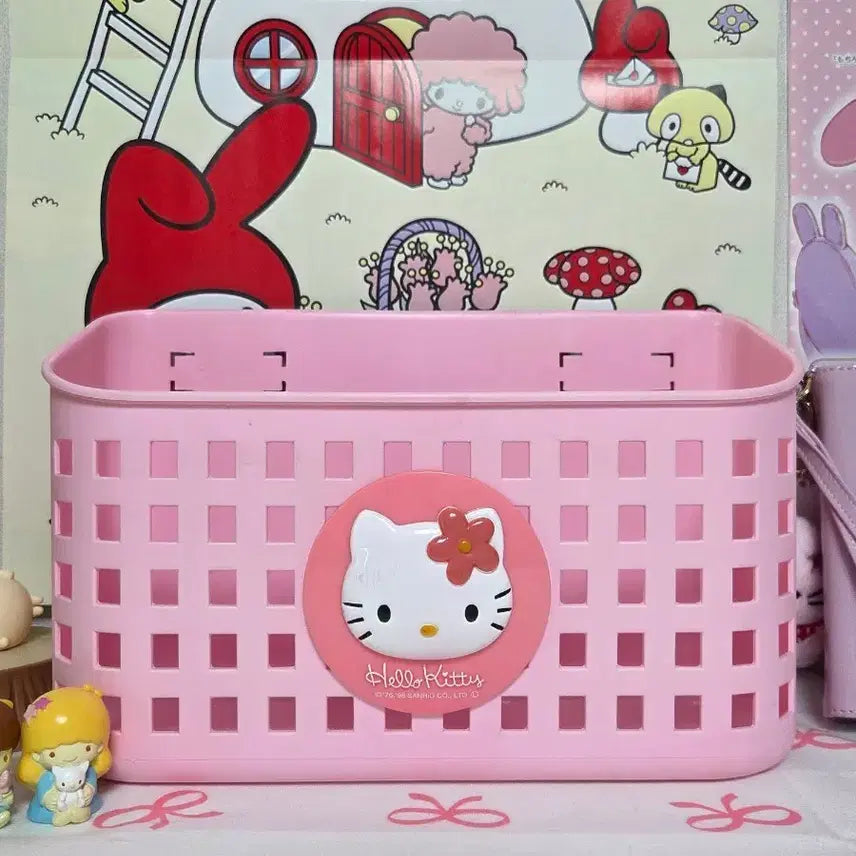 [BUNJANG] Hello Kitty Kaohana Basket Magnet / 고전키티 카오하나 바구니 바스켓 마그넷