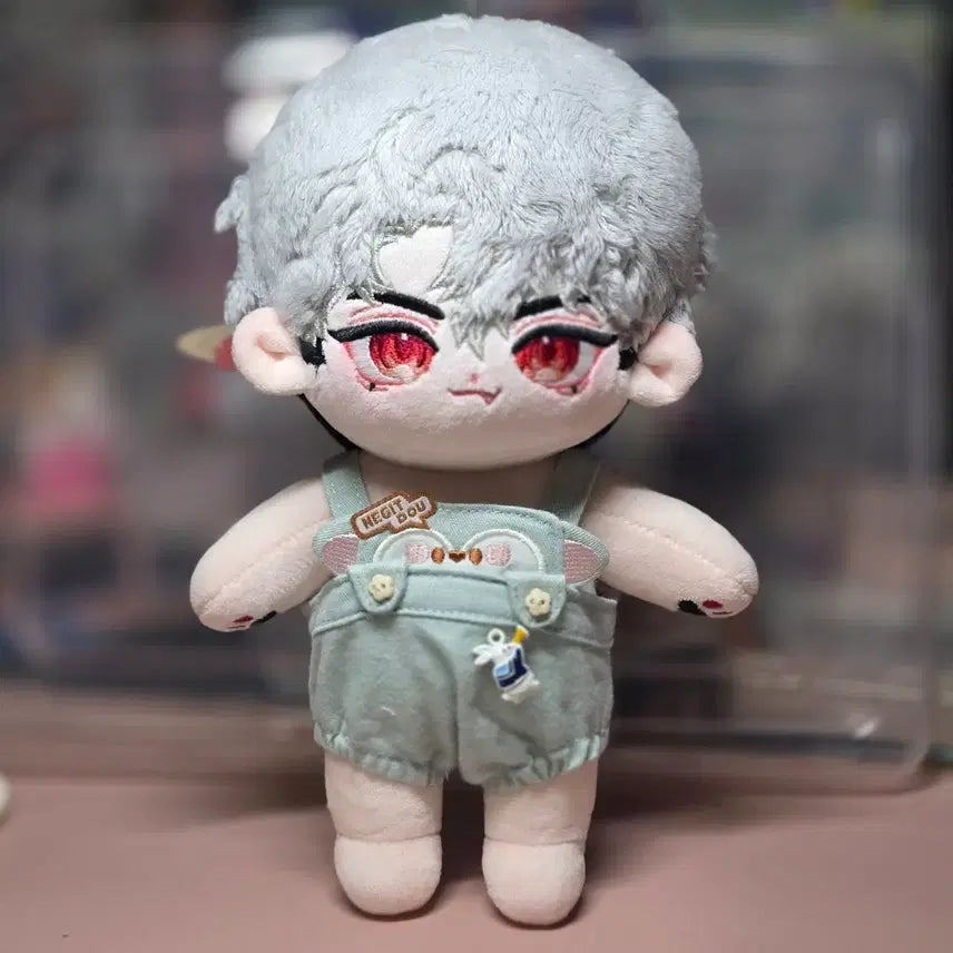 [BUNJANG] PLAVE Eunho 20cm Doll + Overalls / 플레이브 20깅 은호 으른늑대 + 멜빵바지