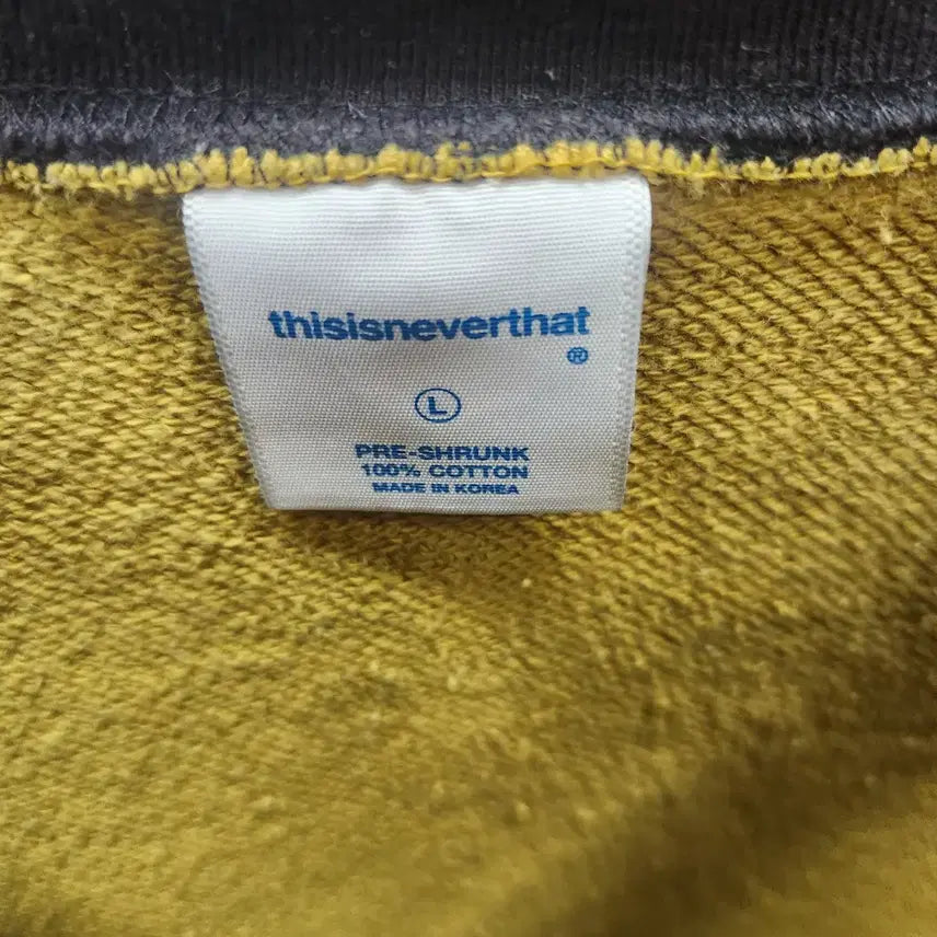 [BUNJANG] thisisneverthat Logo Stripe Oversized Sweatshirt / 디스이즈네버댓 로고 스트라이프 오버핏 맨투맨 L(3XL)