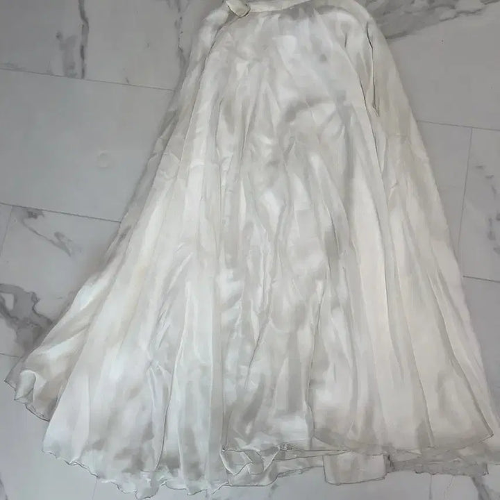 [BUNJANG] Custom White Full Skirt / 한국무용 흰색 맞춤 풀치마