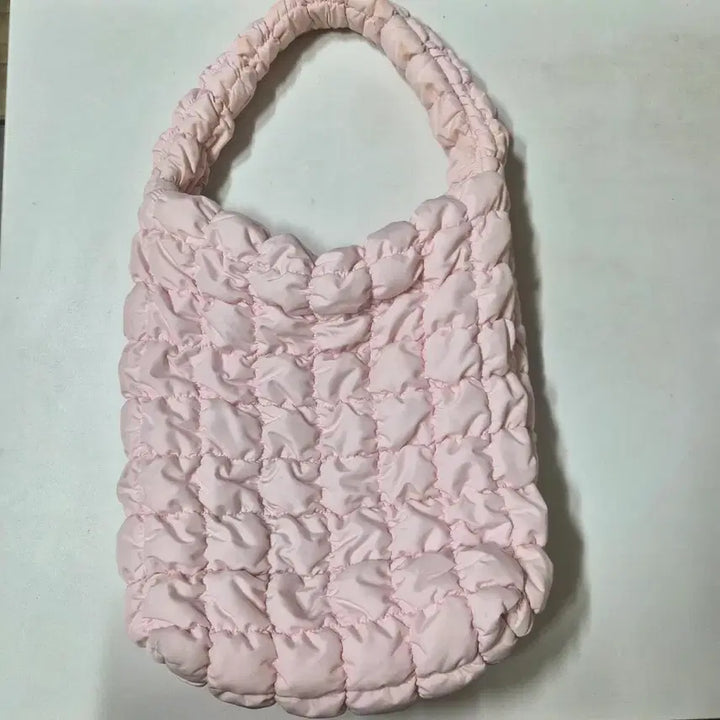 [BUNJANG] COS Quilted Mini Tote Bag - Light Pink / 코스 퀼티드 미니 토트백 라이트 핑크