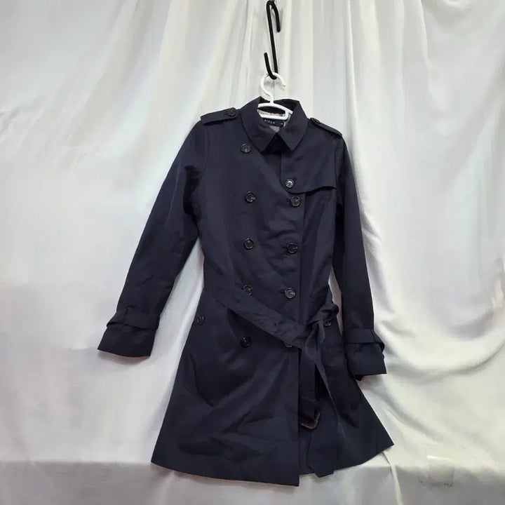 [SOLD OUT] RIZON 여성간절기초봄늦가을네이비 트렌치반 코트66