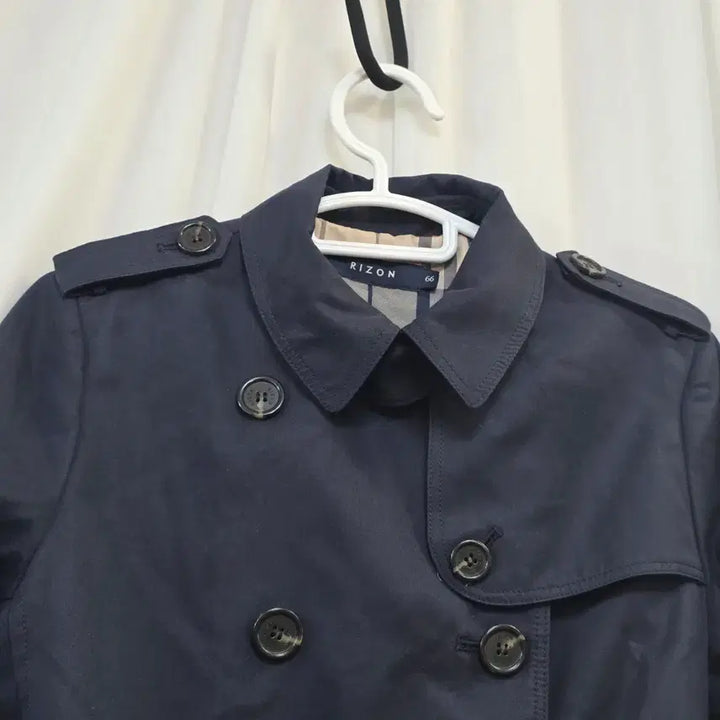 [SOLD OUT] RIZON 여성간절기초봄늦가을네이비 트렌치반 코트66