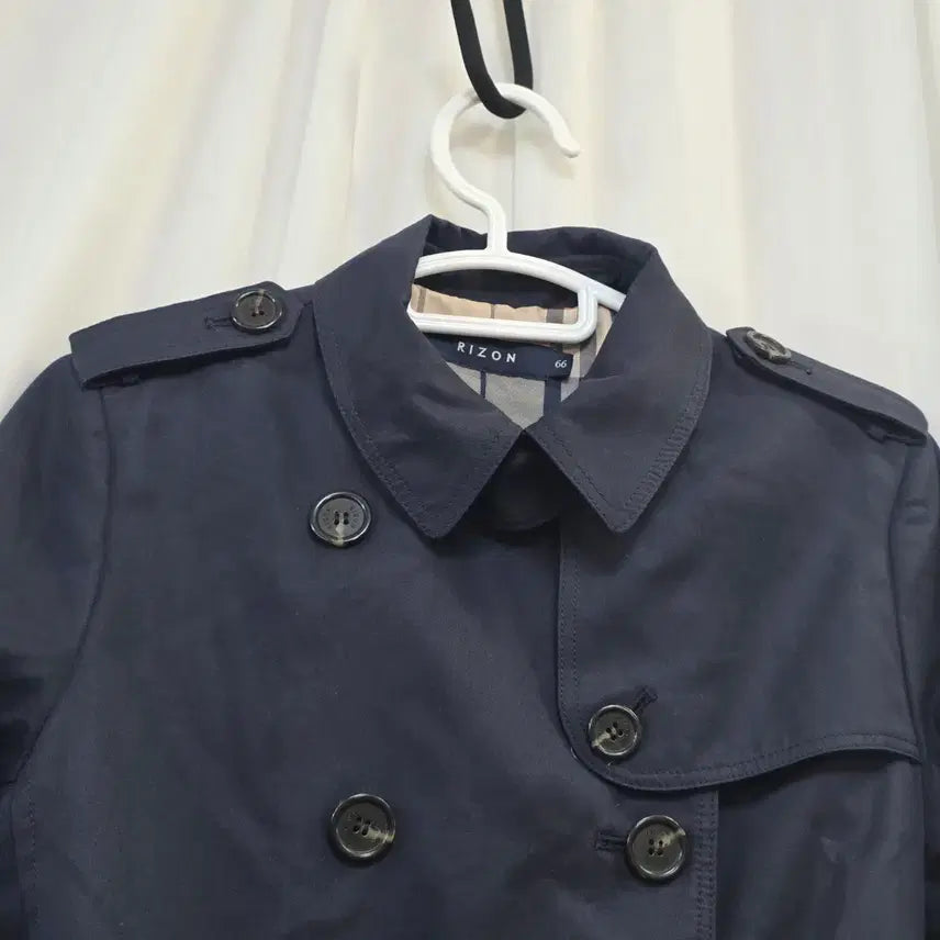 [SOLD OUT] RIZON 여성간절기초봄늦가을네이비 트렌치반 코트66