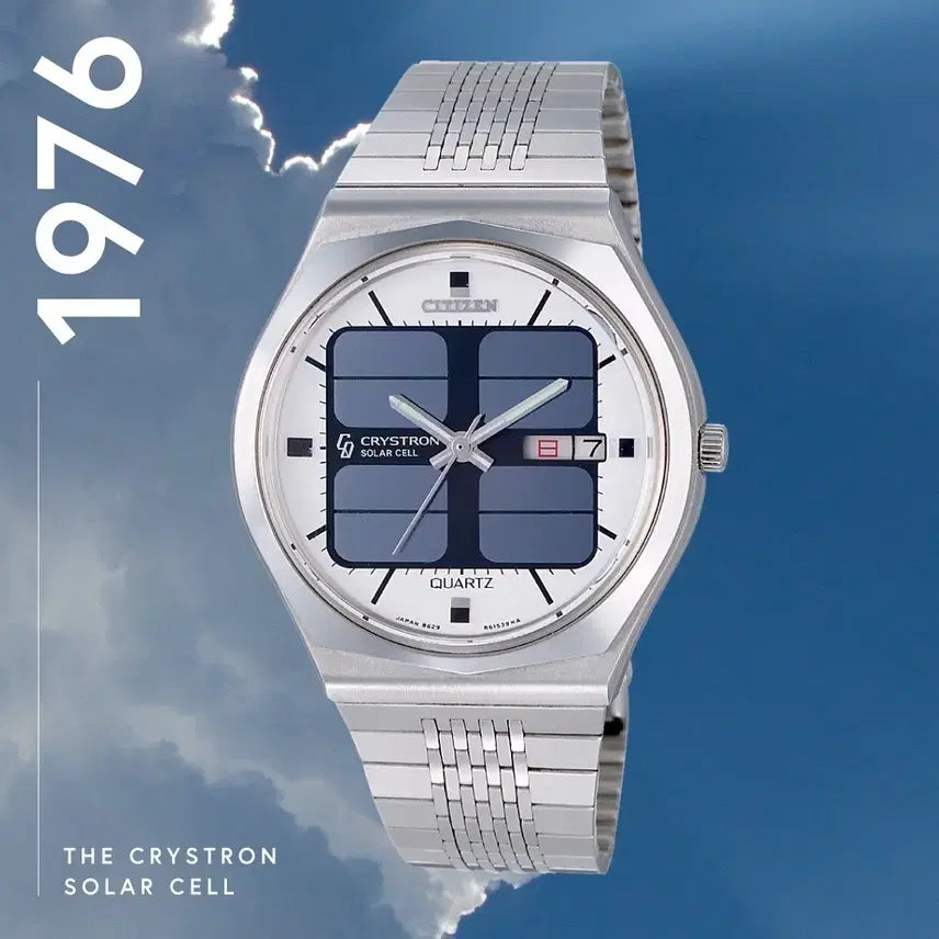 [BUNJANG] Citizen Crystron Solar Cell Analog Watch / 1976 세계 최초 아날로그 쏠라 시계_시티즌 에코 드라이브 조상