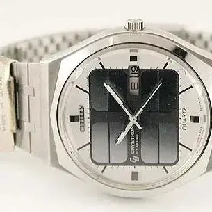 [BUNJANG] Citizen Crystron Solar Cell Analog Watch / 1976 세계 최초 아날로그 쏠라 시계_시티즌 에코 드라이브 조상