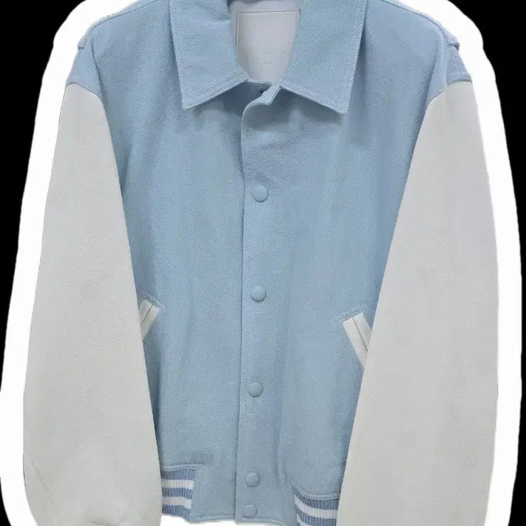 [BUNJANG] Solid Homme Denim Varsity Jacket / 솔리드옴므 블루 데님 바시티 자켓 46 (95)