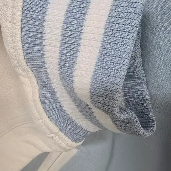 [BUNJANG] Solid Homme Denim Varsity Jacket / 솔리드옴므 블루 데님 바시티 자켓 46 (95)