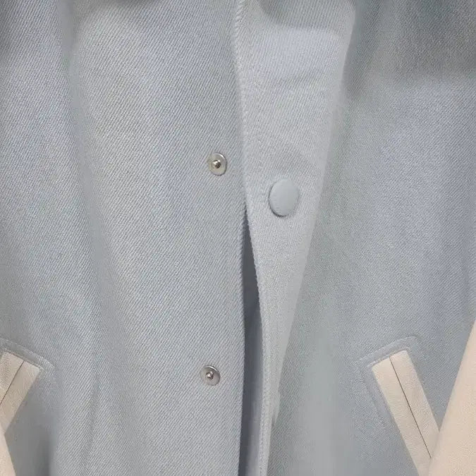 [BUNJANG] Solid Homme Denim Varsity Jacket / 솔리드옴므 블루 데님 바시티 자켓 46 (95)