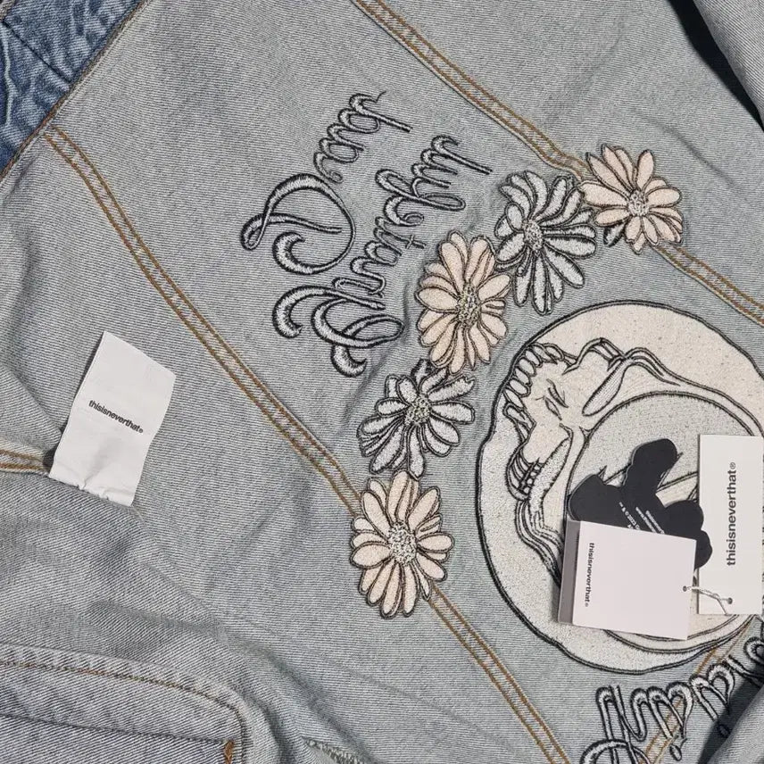 [BUNJANG] thisisneverthat Grateful Dead Trucker Jacket Washed Blue / 디스이즈네버댓 그레이트풀데드 트러커 자켓 워시드 블루