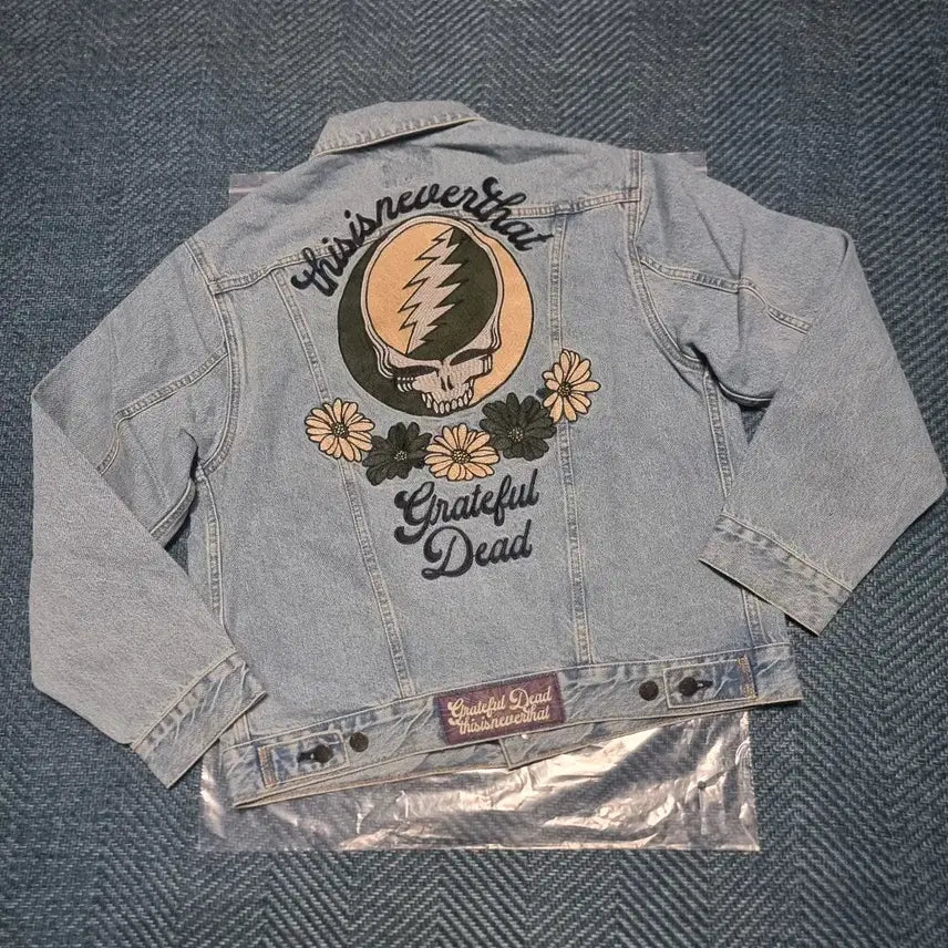 [BUNJANG] thisisneverthat Grateful Dead Trucker Jacket Washed Blue / 디스이즈네버댓 그레이트풀데드 트러커 자켓 워시드 블루