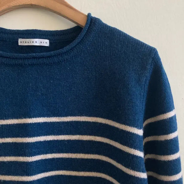 [BUNJANG] Atelier Six Stripe Wool Knit Sweater / 아틀리에 식스 스트라이프 울니트 66