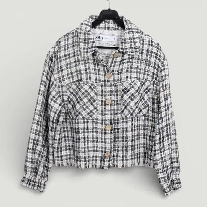 [SOLD OUT] 여성XS / 자라 데일리 오버핏 체크 셔츠자켓WT 26-34