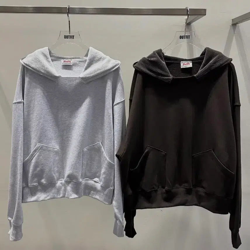 [SOLD OUT] 아웃핏 프레후드 백멜란지