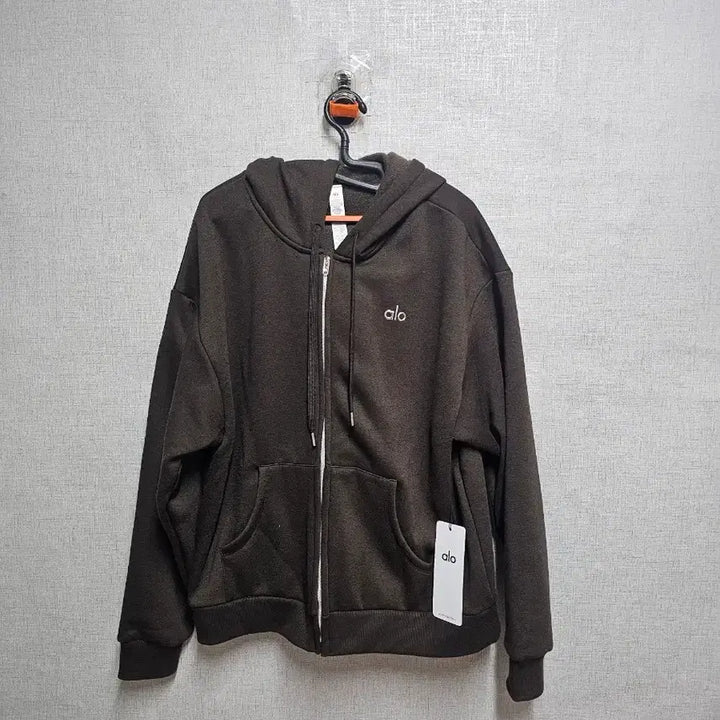 [BUNJANG] Allo Brown Oversized Hoodie Zip-up / 알로 브라운 후드 집업m오버핏