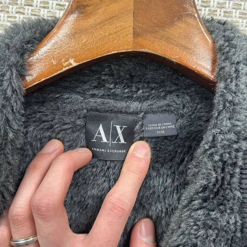 [BUNJANG] Armani Exchange Fleece Lined Vest M A06794 / 아르마니 익스체인지 양털안감 조끼 베스트 M A06794