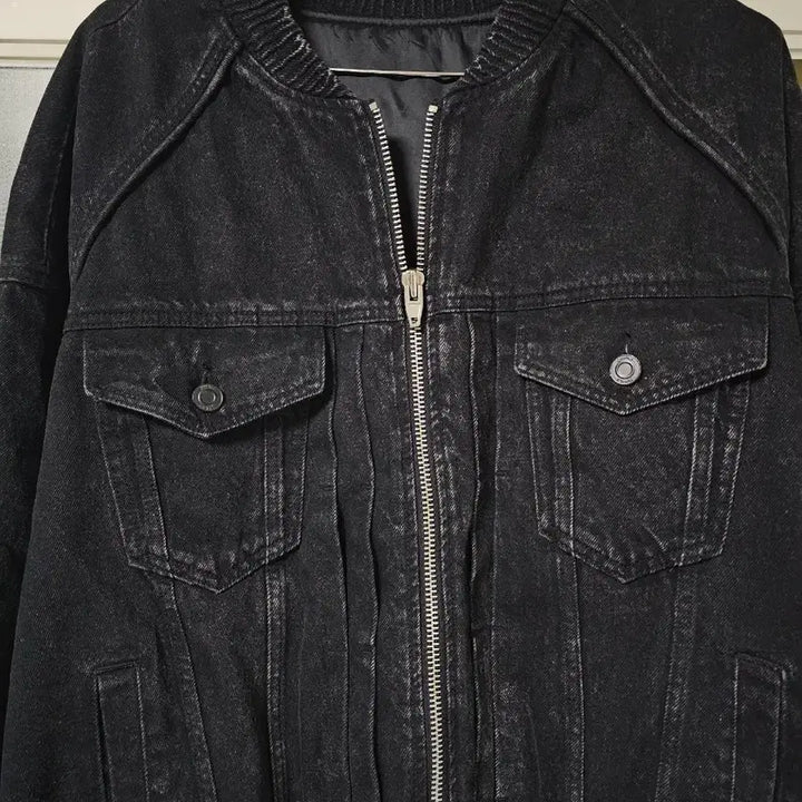 [BUNJANG] Juun.J Black Denim Ma-1 Jacket / 준지 흑청 데님 마원 48사이즈