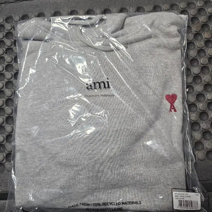 [SOLD OUT] 아미 하트 로고 후드티 그레이 XL