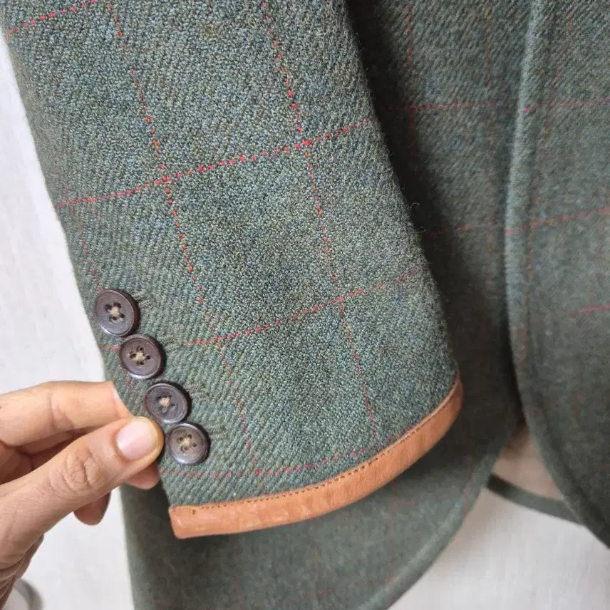 [BUNJANG] Polo Ralph Lauren Herringbone Wool Jacket / 폴로 랄프로렌 헤링본 울자켓 테일러드 가죽패치 2