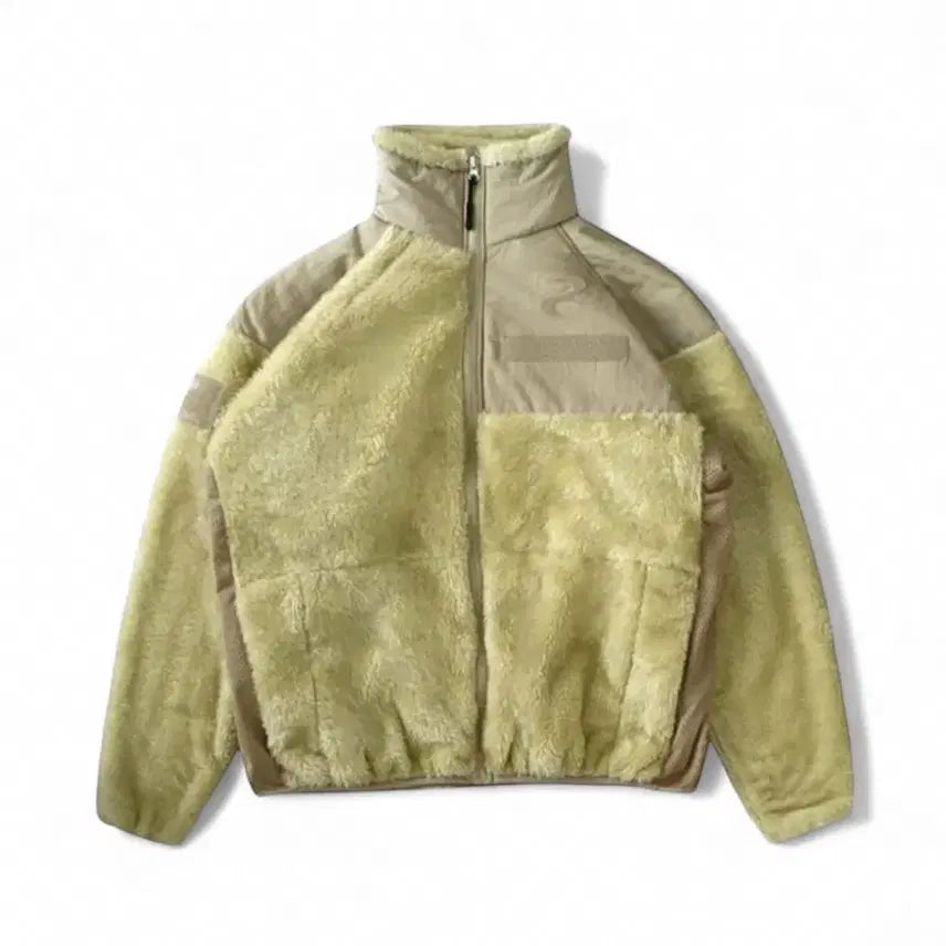 [BUNJANG] What's The Use Sherpa Fleece Jacket Lime L / 왓츠더유즈 쉐르파 후리스 새상품 L 라임