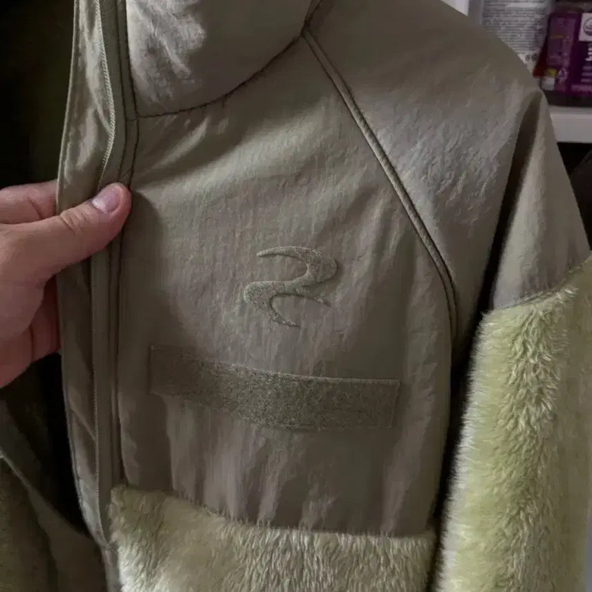 [BUNJANG] What's The Use Sherpa Fleece Jacket Lime L / 왓츠더유즈 쉐르파 후리스 새상품 L 라임