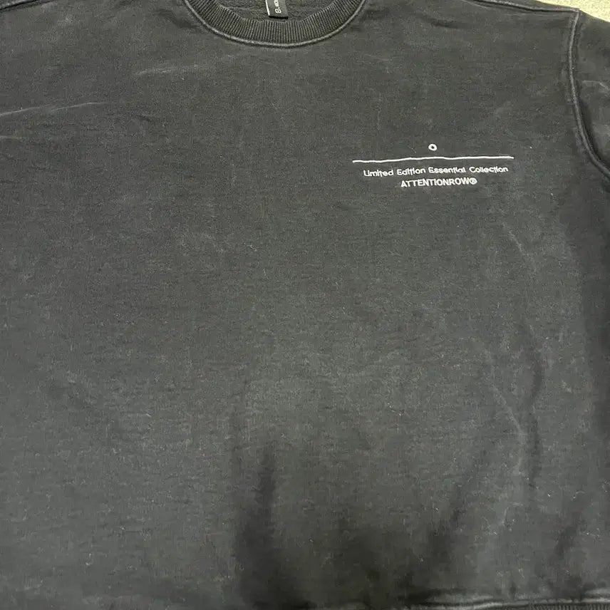 [BUNJANG] Attentionrow Limited Edition Pigment Sweatshirt Black / 어텐션로우 리미티드에디션 한정판 피그먼트 맨투맨 1사이즈 블랙