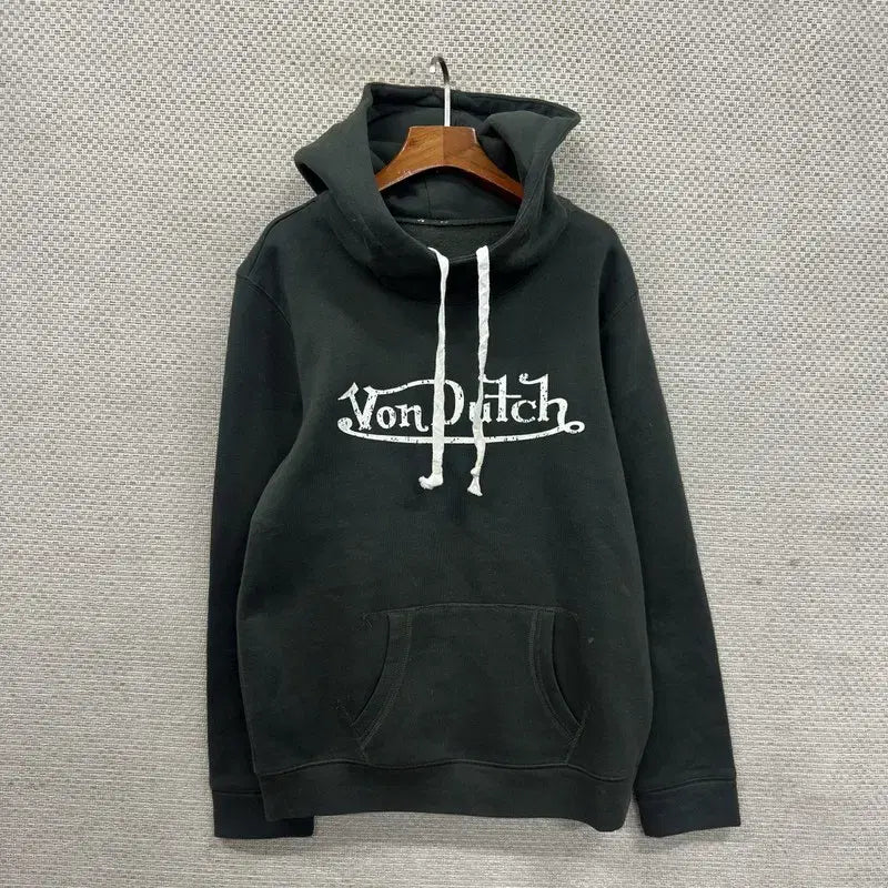 [BUNJANG] Von Dutch Big Logo Fleece Hoodie / 본더치 빅로고 약기모 후드티 100 M12758