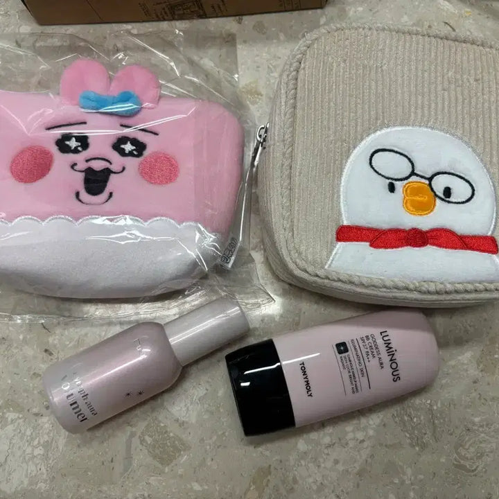 [BUNJANG] Etude House & TonyMoly Makeup Bundle / 새상품) 에뛰드 광채볼류머, 토니모리 광채비비크림, 빤쮸토끼, 오리 파우