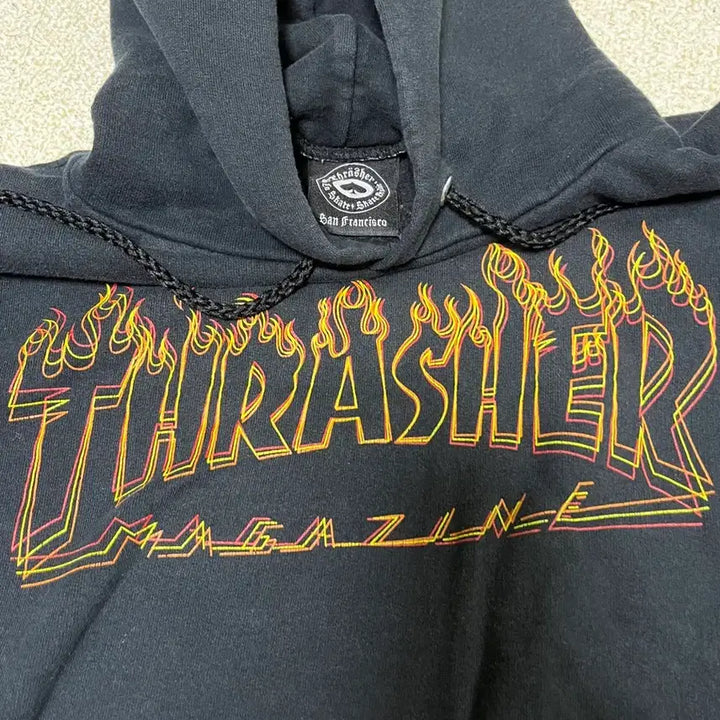 [BUNJANG] Thrasher Flame Logo Hoodie L / 트래셔 thrasher 한정판 플레임로고 후드티 L