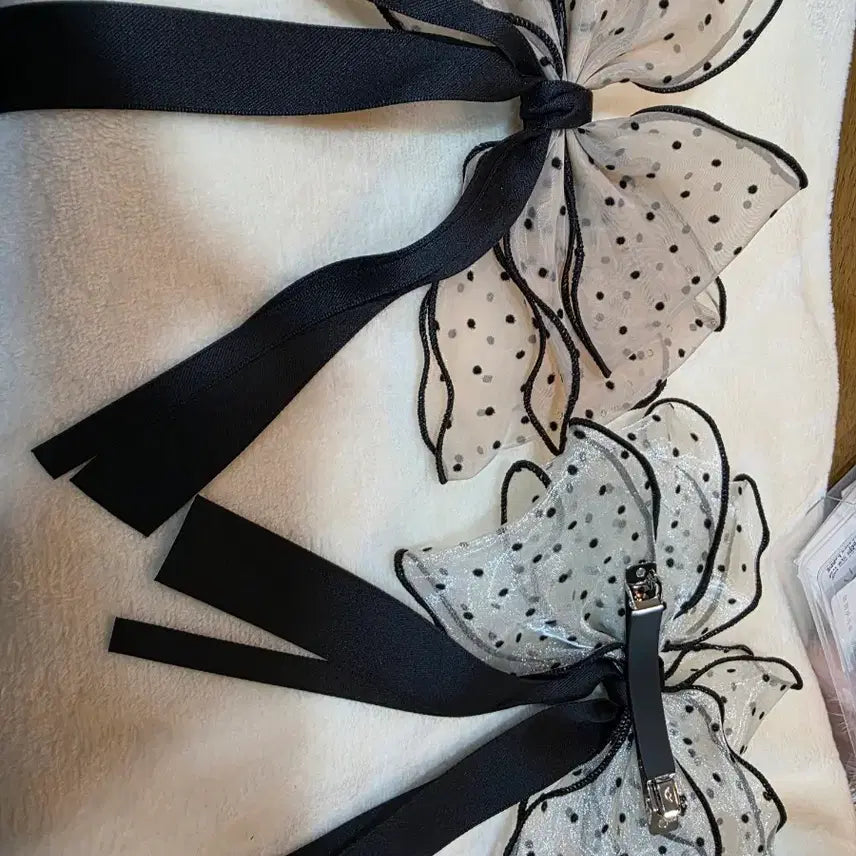 [BUNJANG] Dot Ribbon Hairpin / 도트리본헤어핀(하나가격