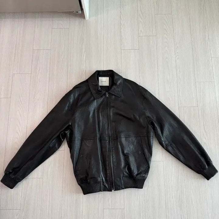 [BUNJANG] OVEOF Black Leather Jacket / OVEOF 오브오브 블랙 리얼 레더 자켓 (양가죽)