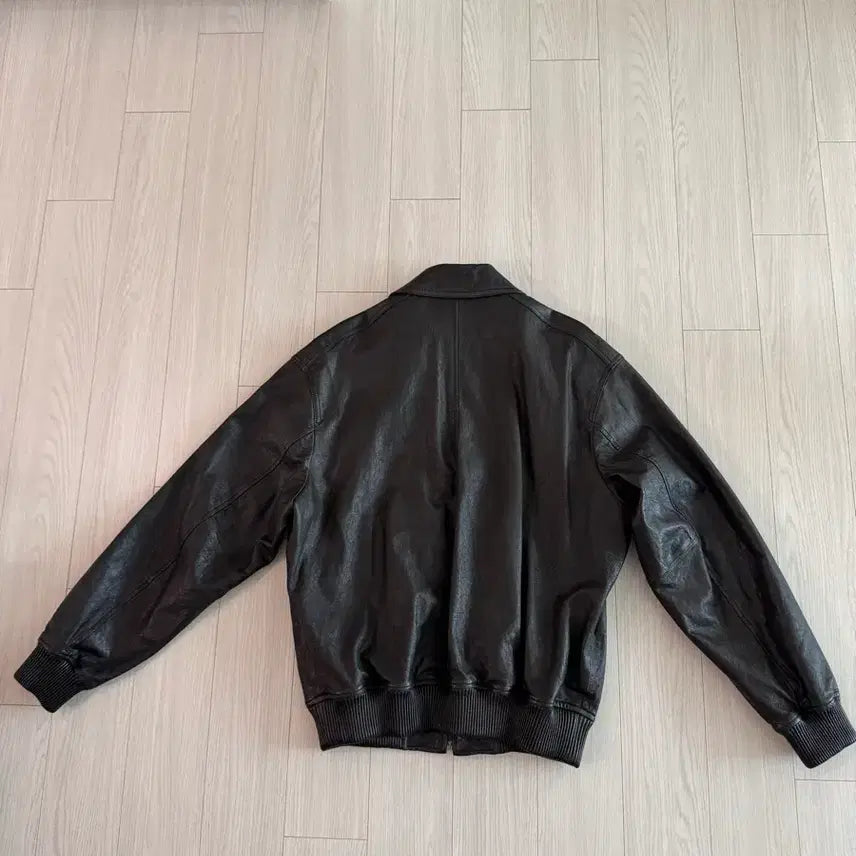 [BUNJANG] OVEOF Black Leather Jacket / OVEOF 오브오브 블랙 리얼 레더 자켓 (양가죽)