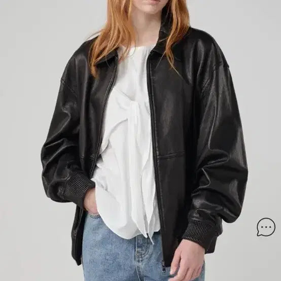 [BUNJANG] OVEOF Black Leather Jacket / OVEOF 오브오브 블랙 리얼 레더 자켓 (양가죽)