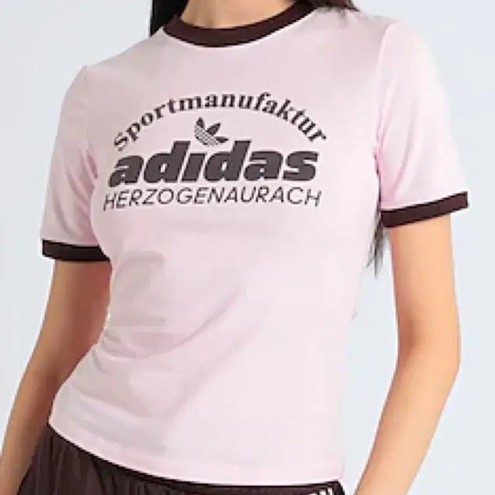 [BUNJANG] Adidas Pink Retro Graphic T-shirt / 아디다스 핑크 레트로 그래픽 반팔