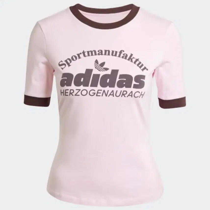 [BUNJANG] Adidas Pink Retro Graphic T-shirt / 아디다스 핑크 레트로 그래픽 반팔