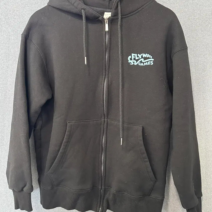 [BUNJANG] Black Fleece Lined Hoodie Zip-up / 블랙 기모 후드집업