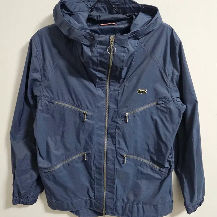 [BUNJANG] Lacoste LIVE Navy Hooded Windbreaker 48 / 라코스테 LIVE 후드 바람막이 네이비 48 사이즈