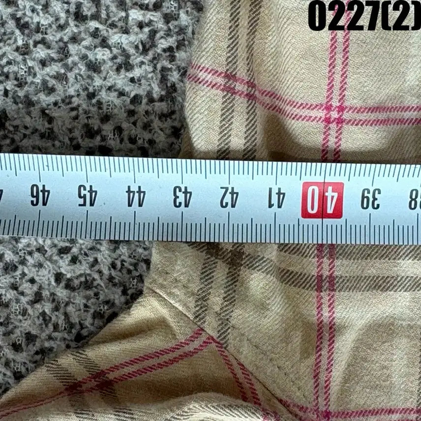 [BUNJANG] Beanpole Women's Checkered Shirt / 빈폴 체크 셔츠 90