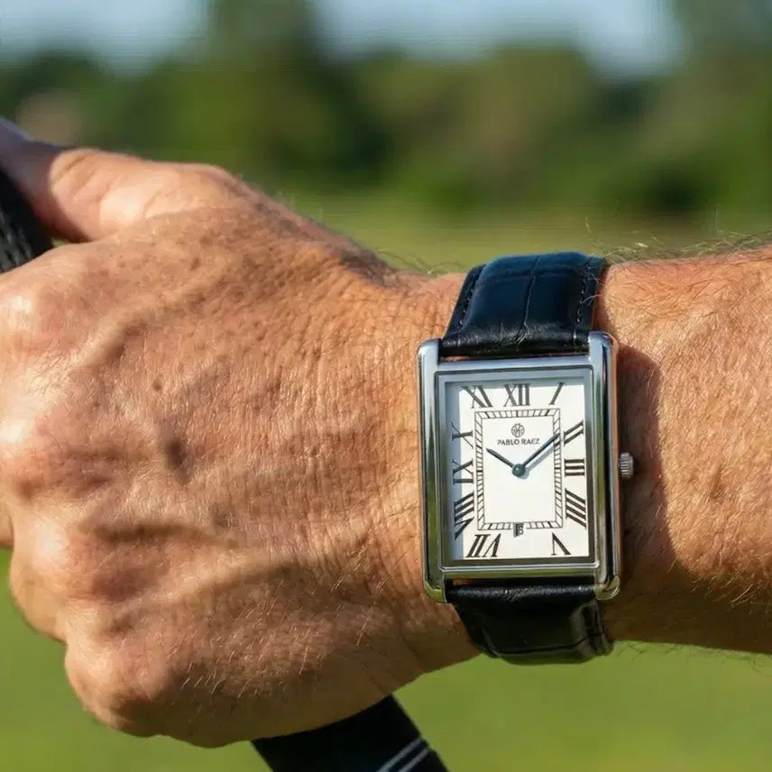 [BUNJANG] U.S.A Pablo Raez Square Leather Watch / U.S.A 파블로 라에즈 사각시계 (까르띠에 디자인)