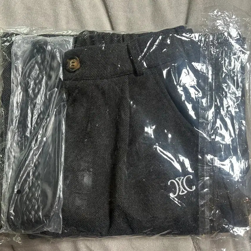 [BUNJANG] Unbranded Wool Blend Wide Leg Pants / 울 7부와이드기모 바지