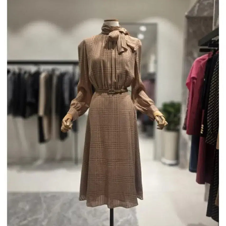 [BUNJANG] MOJO.S.PINE Check Pattern A-Line Dress / 새상품) 모조에스핀 원피스 55
