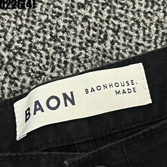 [BUNJANG] Baon Women's Black Wide Cargo Pants / 바온 여성 블랙 와이드 카고 면바지 0226(4)