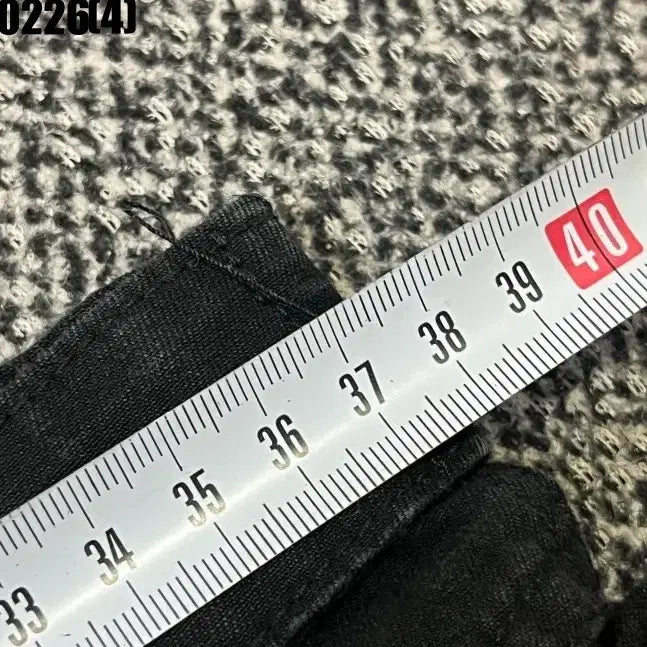 [BUNJANG] Baon Women's Black Wide Cargo Pants / 바온 여성 블랙 와이드 카고 면바지 0226(4)