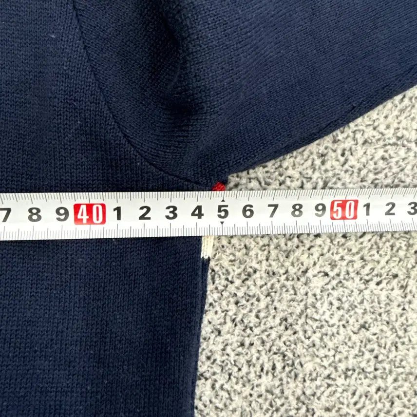 [BUNJANG] M ASK Union Jack Patch Knit Hooded Zip-up / M ASK 유니언잭 패치 니트 후드집업 0220T