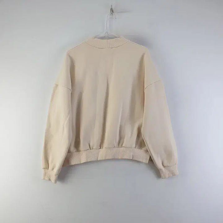 [BUNJANG] Unbranded Beige Lettering Crop Sweatshirt / 여성FREE 베이지 레터링 크롭 맨투맨 M0931