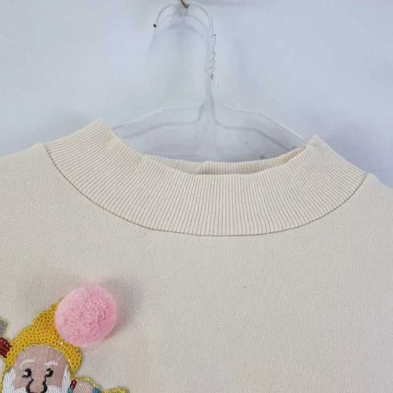 [BUNJANG] Unbranded Beige Lettering Crop Sweatshirt / 여성FREE 베이지 레터링 크롭 맨투맨 M0931