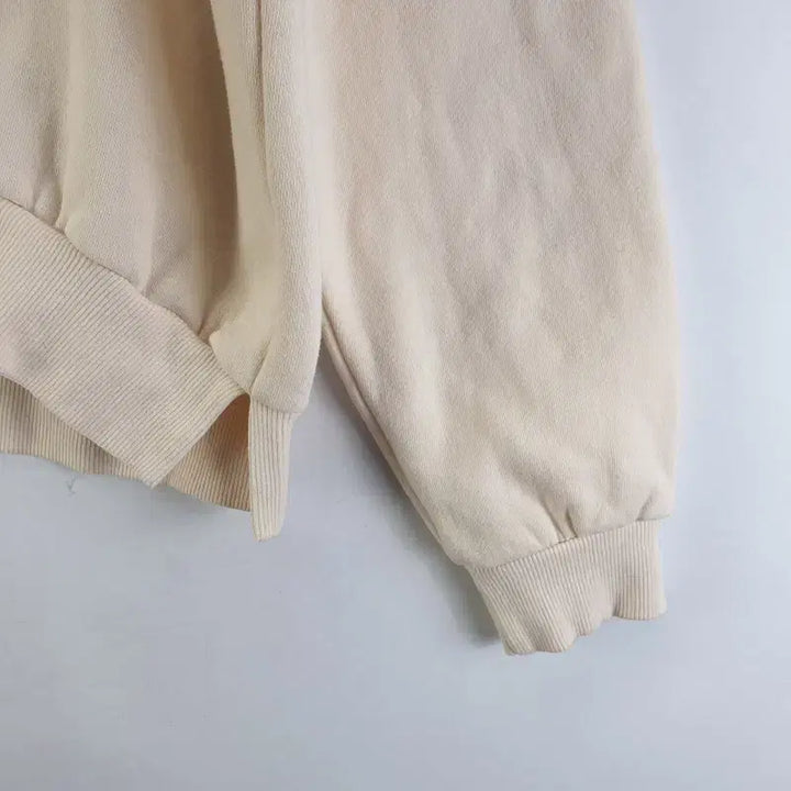 [BUNJANG] Unbranded Beige Lettering Crop Sweatshirt / 여성FREE 베이지 레터링 크롭 맨투맨 M0931