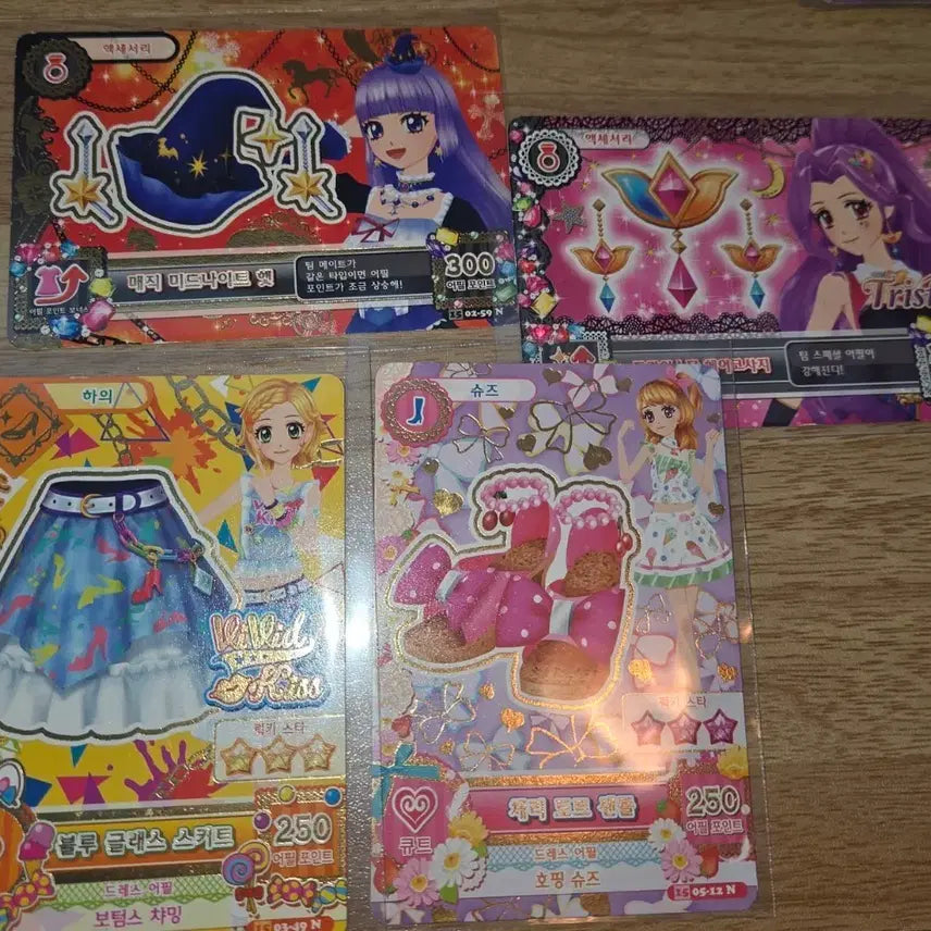[BUNJANG] Aikatsu! Classic Magic Midnight Tristar Hair Corsage Bundle Set / 아이엠스타 카드 일괄 판매 고전 매직 미드나이트 트라이스타 헤어코사지