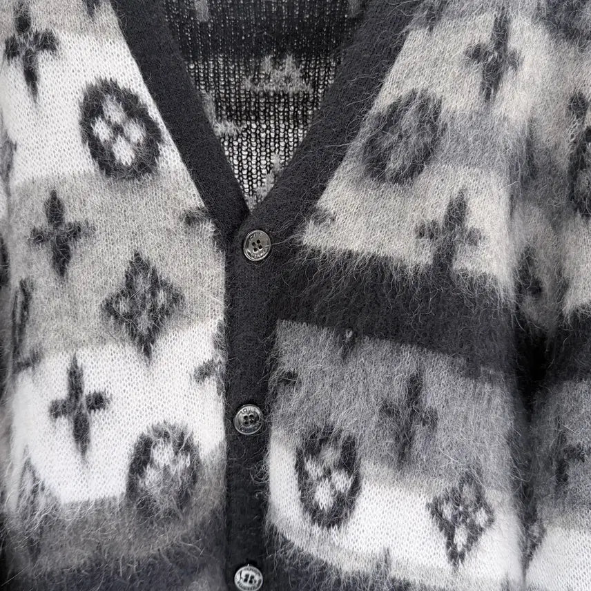 [SOLD OUT] (S+/  L ) 루이비통 모노그램 모헤어 블랙 가디건