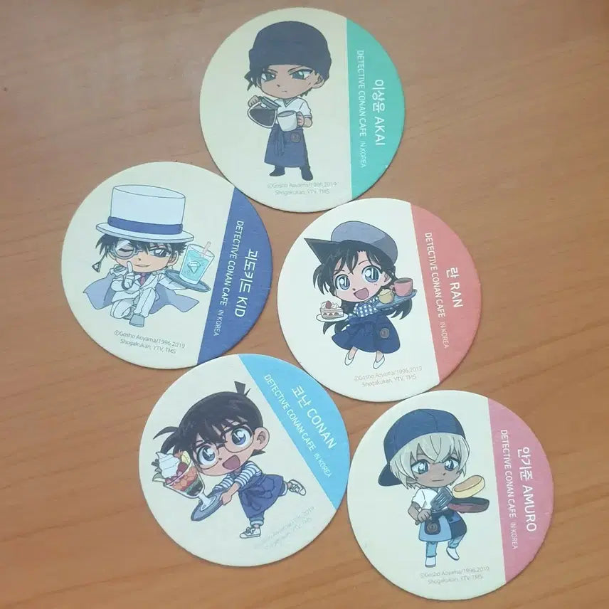 [BUNJANG] Detective Conan Cafe Special Coaster Bundle Set / 명탐정 코난 카페 특전 코스터 일괄